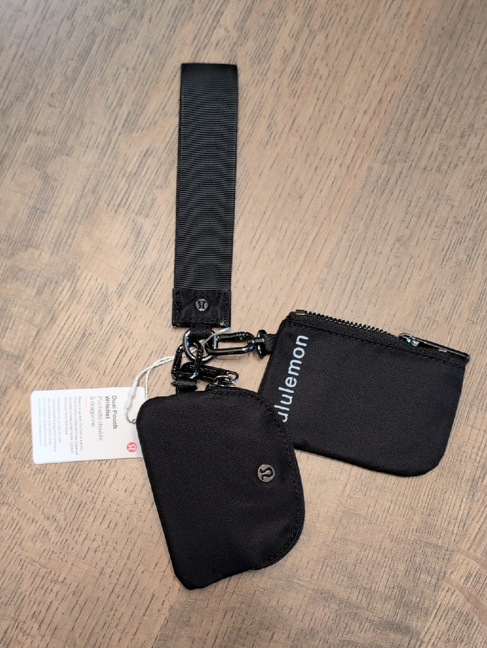lululemon athletica Black Key and Card Holder Wristlet